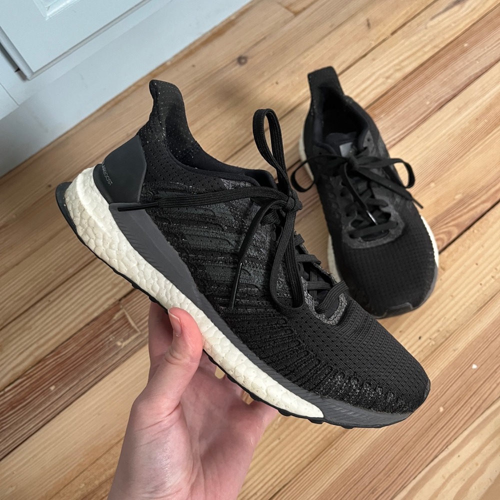 Adidas Solar‎ Boost 5.5 Womens Black Grey Running Shoes F34086 athletic comfort